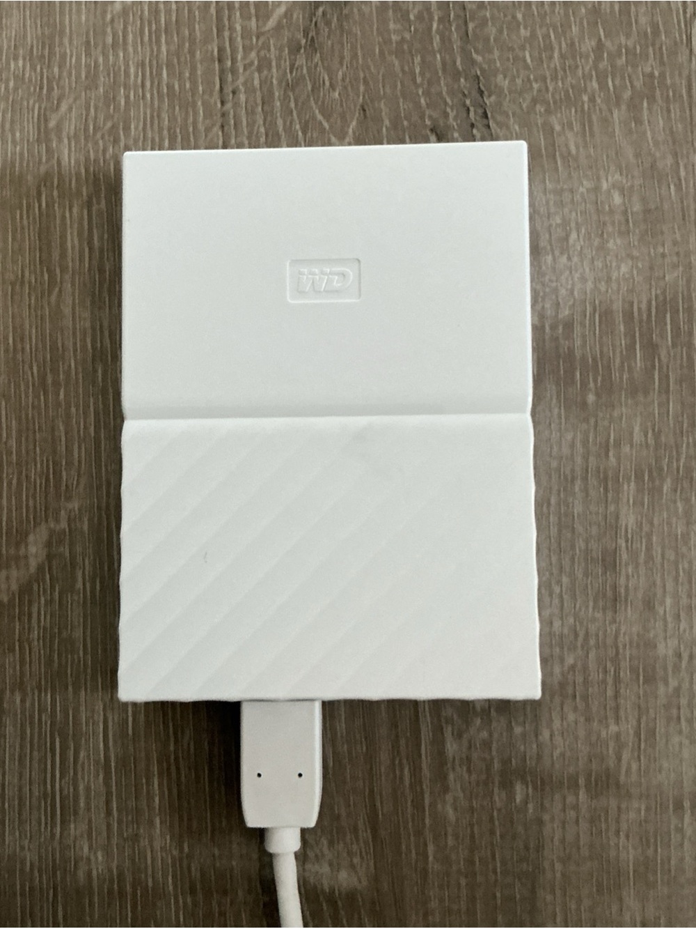 Passport White Portable External Drive with Diagonal Texture 1tb